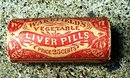 WAKEFIELD'S VEGETABLE LIVER PILLS WOODEN CONTAINER VIAL