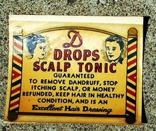 DROPS SCALP TONIC WINDOW DECAL(BARBER RELATED)