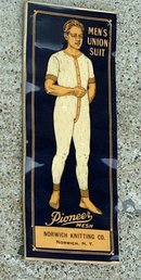 UNUSUAL ADVERTISING CELLULOID BLOTTER-MEN'S UNION SUIT