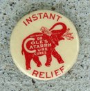 Dr. COLES CATARRH CURES ADVERTISING PINBACK