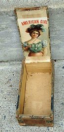AMERICAN GIRL CIGAR BOX-PRETTY LADY GRAPHICS