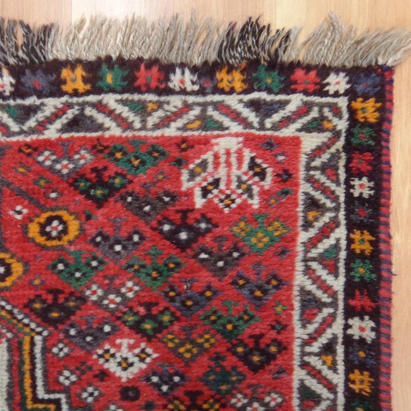 Nomadic Rug Red Tribal Vintage Rug Red 2' 7 x 4' 5 Shiraz