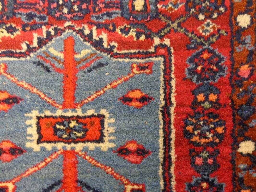 Vintage Rug Red Wool Oriental Rug 2' 8 x 4' 5 Hamedan