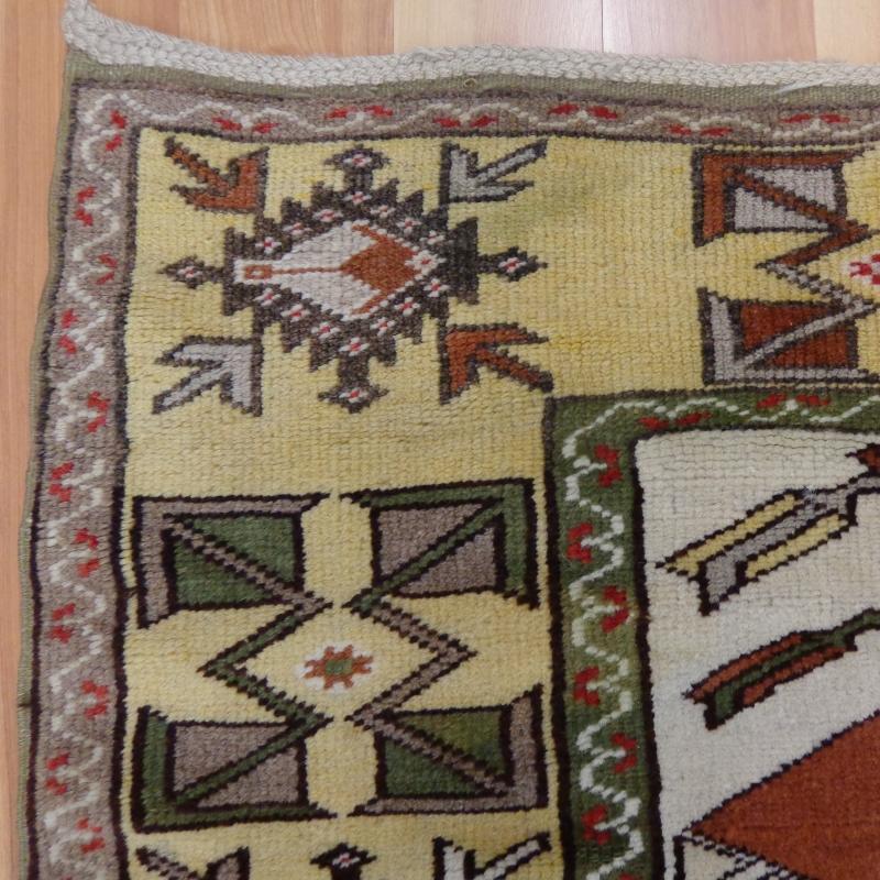 Hand Knotted Rug 2' 7 x 3' 11 Red Turkish Rug