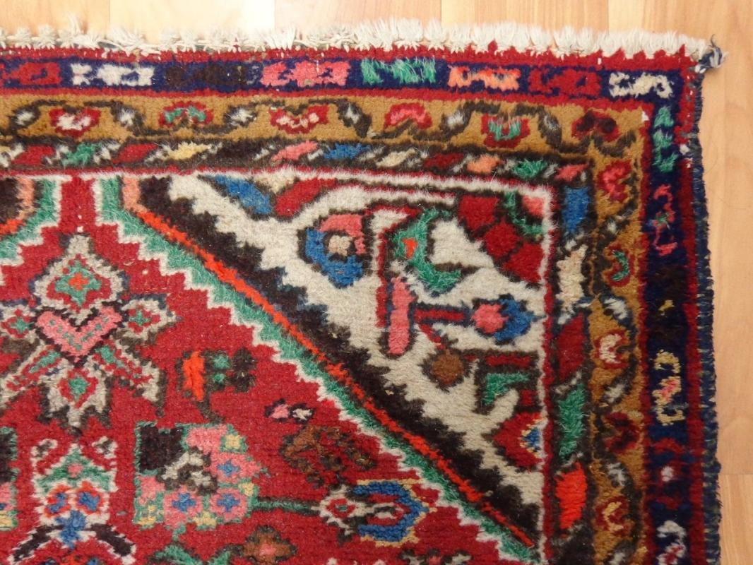 Vintage Rug Vintage Red Oriental Rug 2' 7 x 4' 2 Hamedan Area Rug