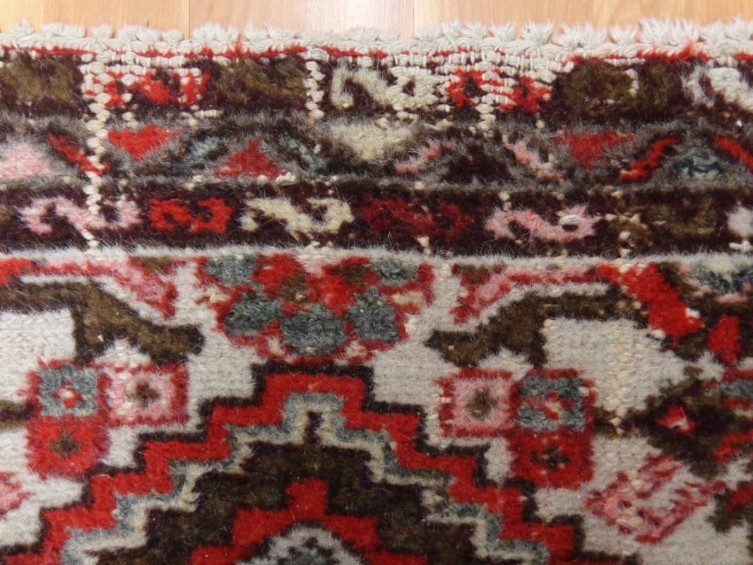 Vintage Rug Red Wool Oriental Rug 2' 5 x 3' 11 Authentic Vintage Hamedan Area Rug