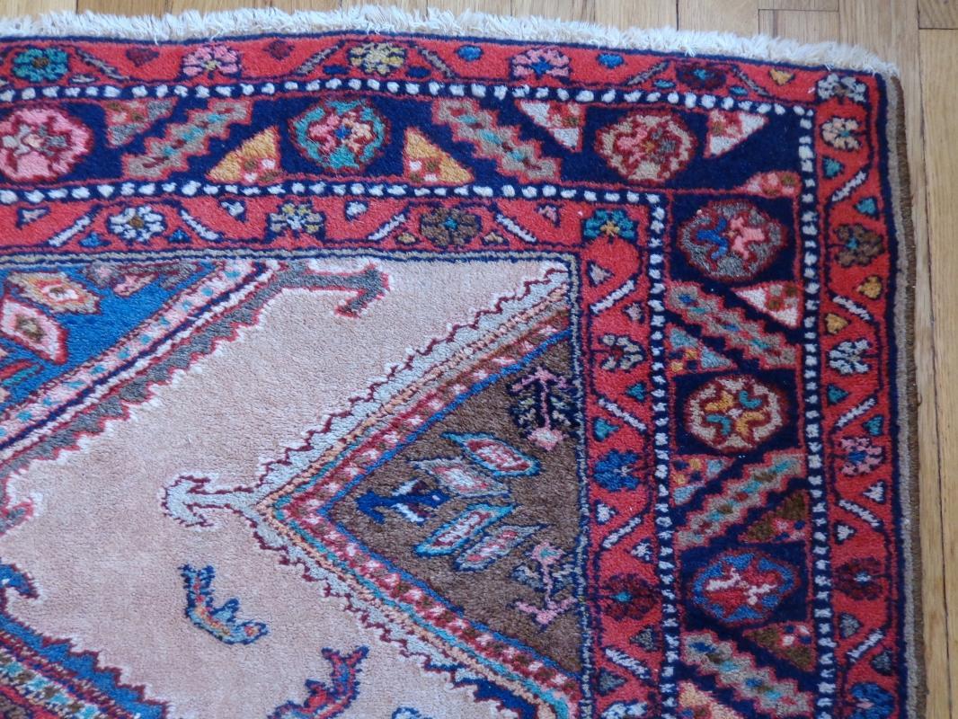 Vintage Rug 3' 11 x 5' 1 Tan Hamedan Area Rug
