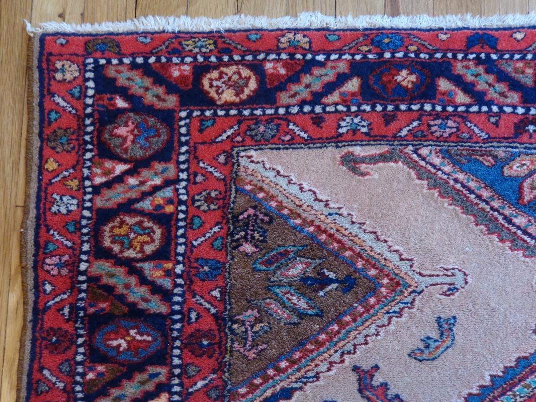 Vintage Rug 3' 11 x 5' 1 Tan Hamedan Area Rug