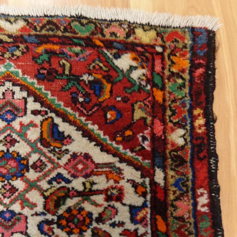 Vintage Rug 2' 3 x 3' 10 Ivory Hamedan