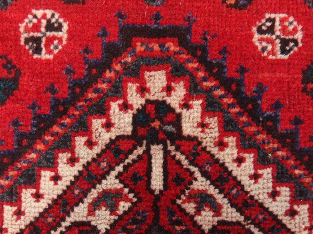 Tribal Boho Decor Vintage Rug Wool Blue Oriental Rug 3' 11 x 5' 8 Shiraz