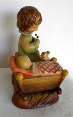 Anri Rock-A-Bye carved wooden figure by Juan Ferrandiz
