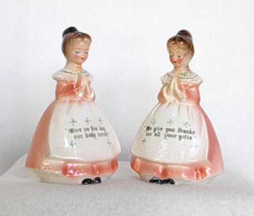 Enesco Prayer Lady Salt & Pepper Shakers