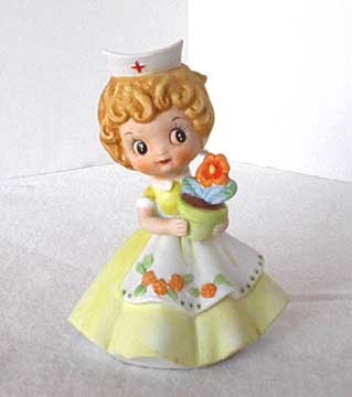 Josef Originals Red Cross Nurse With Flower
