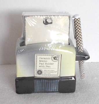 Ceramic Toaster Note Pad Holder