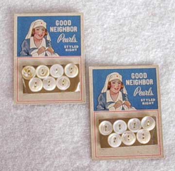 Vintage Red Cross Nurse Button Cards