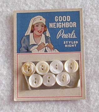 Vintage Red Cross Nurse Button Cards