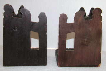 Vintage Wood Scottie Dog and Fence Bookends