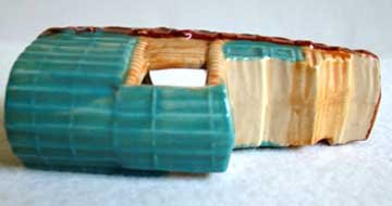 Vintage Pottery Aquarium Ornament Japanese Boat