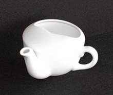 Large White Pottery Invalid Feeder