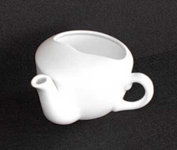 Large White Pottery Invalid Feeder