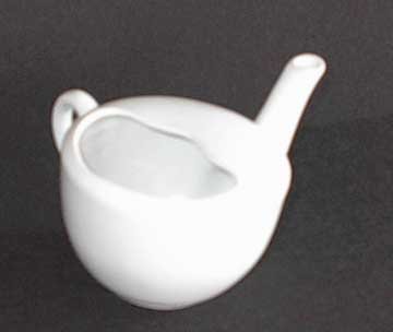 Large White Pottery Invalid Feeder