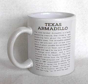 Texas Armadillo with History Coffee Mug