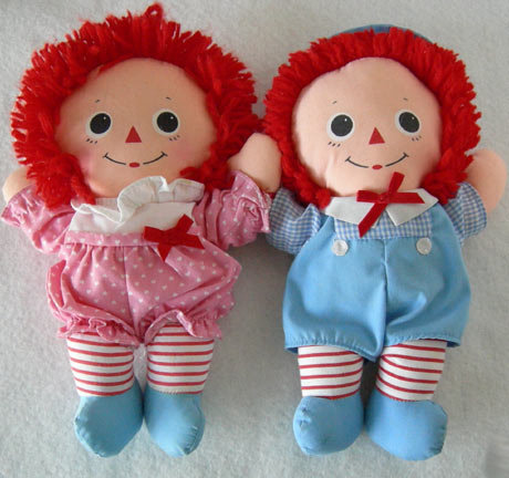 Playskool Baby Raggedy Ann & Andy Dolls
