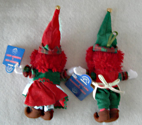 Raggedy Ann and Andy Christmas Elf Ornaments