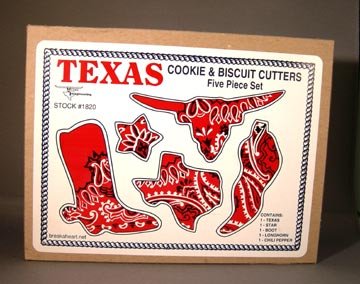 Box Set of Figural Texas Theme Cookie Cutter
