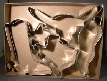 Box Set of Figural Texas Theme Cookie Cutter