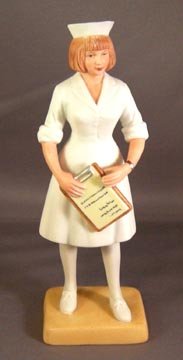 Enesco White Cap Nurse with Clip Board