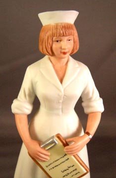 Enesco White Cap Nurse with Clip Board