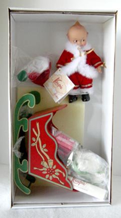 Effanbee Kewpie Santa Doll with Sleigh
