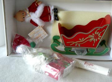Effanbee Kewpie Santa Doll with Sleigh