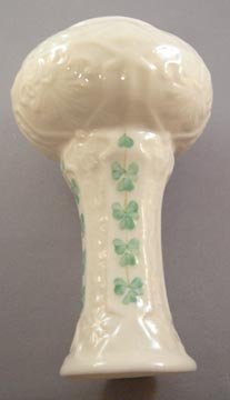 Vintage Belleek Shamrock Design Vase