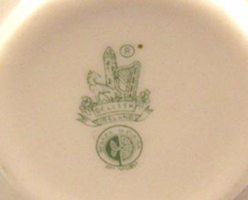 Vintage Belleek Shamrock Design Vase