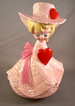 Vintage Valentine Girl Music Box