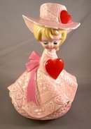 Vintage Valentine Girl Music Box