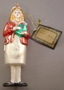 Figural Red Cross Nurse Glass Ornament