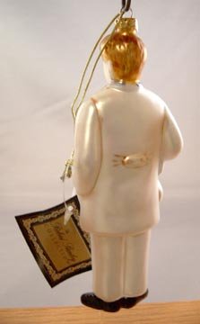 Figural Red Cross Doctor or Male Nurse Glass Ornament