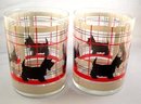 Pair of Unusual Scottie Dog High Ball Glasses