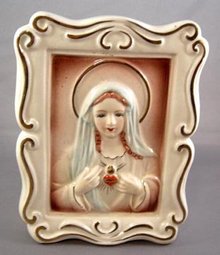 Vintage Virgin Mary Wall Pocket Planter