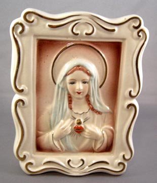 Vintage Virgin Mary Wall Pocket Planter