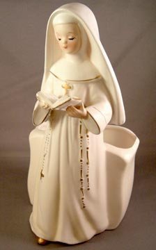 Vintage Relpo Nun Figural Vase/Planter