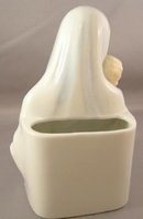 Vintage Unusual Brown Haired Madonna and Infant Head Vase Planter