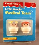 Older Fisher Price Chunky Little People Nurse and Doctor