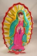 Virgin of Guadalupe Punch Tin Candle Holder