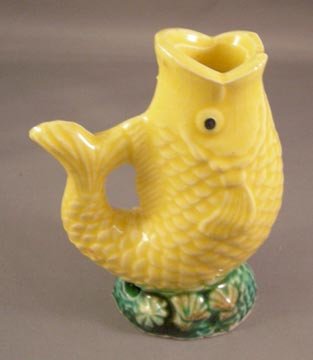 Yellow Colored Spouthing Fish Bubblier Aquarium Ornament