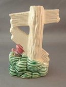 Older Aquarium Ornament Mermaid Wanted Sign