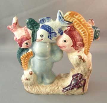 Vintage Aquarium Ornament Deep Sea Diver with Fishes